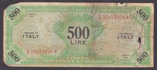 1943 italy 500 lire - [vg],
