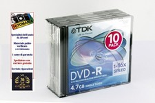 10 DVD Tdk DVD-R  4.7 GB 120