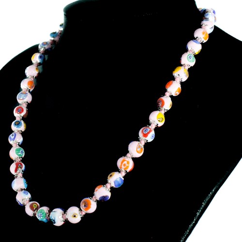 Murano vetro collana luce - collana, rosa