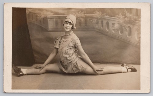 Rppc 1920s dancer acrobat - rppc,
