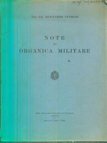 Note organica militare - note,