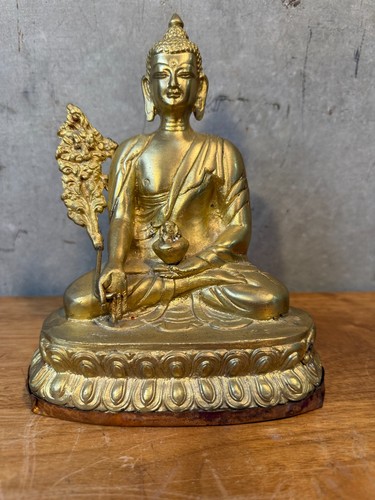 Vintage gilt metal seated - gilt,