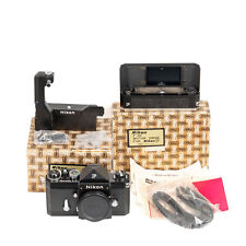 Corpo fotocamera Nikon F pellicola vernice nera + motore F-36 dal Giappone