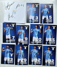 10x Scheda autografa Club SS Lazio firmata a mano Pedro Pellegrini Anderson Alberto