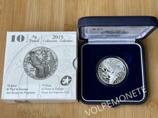 10 EURO ARGENTO ITALIA 2015 70 ANNI DI PACE IN EUROPA - PROOF - RARISSIMA