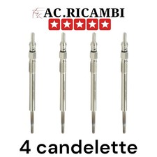 KIT 4 CANDELETTE FIAT 500 GRANDE PUNTO IDEA PANDA MUSA Y 1.3 MJT MULTIJET EURO 4