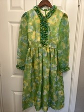 VTG 1970s Handmade Dress XS TV