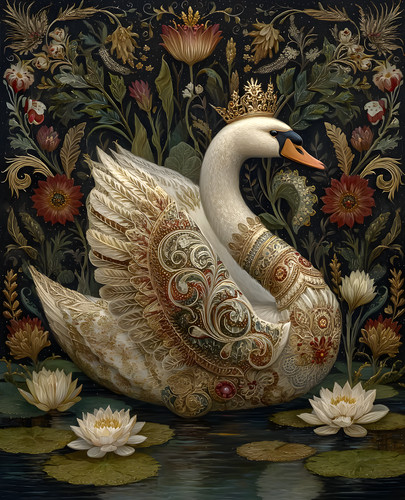 Stampa artistica 8x10 cigno - stampa,