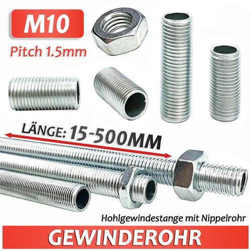 Tubo filettato m10 con dado - m10,