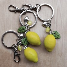 Portachiavi limone creato a mano in fimo idea regalo
