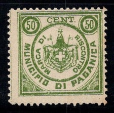 Paganica - Nuovo ** 100% marche comunali 50 cent,Riscontro