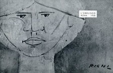 RIGHI, Federico. Brochure/invito alla mostra della Galleria L'Obelisco Roma 195