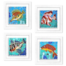 Set 4 Quadri stampa CERAMIC