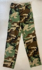 PLEASE Pantaloni cargo stampa mimetica verde elastico donna ragazza taglia XS