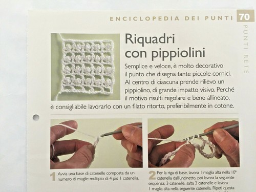Scheda tecnica punti uncinetto - scheda,