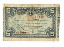 ESPAÑA: 5 PESETAS BANCO DE