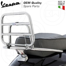 PORTAPACCHI POSTERIORE CROMATO FA PIAGGIO VESPA GTS 125 300 SUPER SPORT HPE TECH