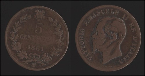Centesimi 1861 milano - 5, m