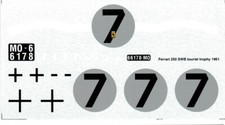 Decal 1/24 Ferrari 250GT SWB Tourist trophy 1961 #7 Tecnomodels by Zanchetti