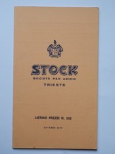 STOCK Trieste listino prezzi 10 1977 brandy whisky grappa liquore wine vino