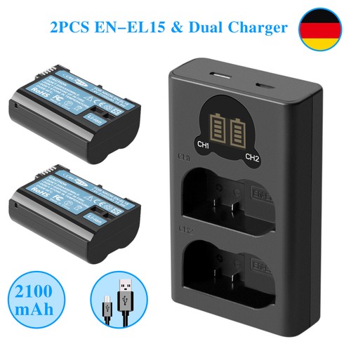 El15 el15a 15b batteria - 2x, en-el15