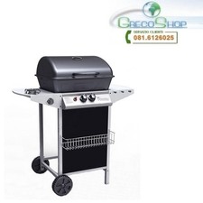 Barbecue/Griglia a gas con pietra lavica ruote e fornello later - KALDERA GRILL