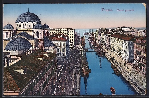 Cartolina trieste canal - cartolina, trieste,