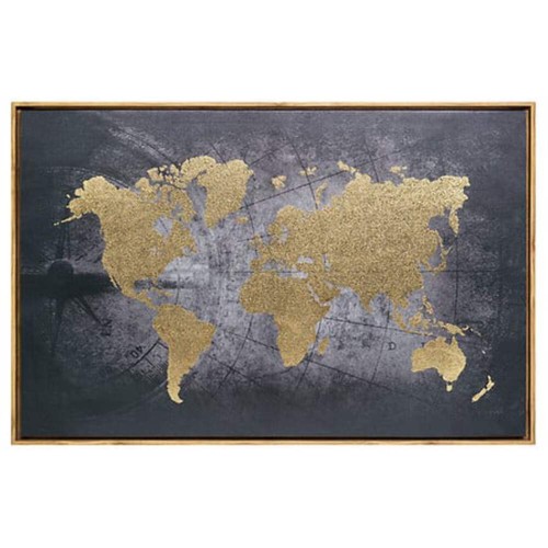 Tela stampata con mappamondo - , e