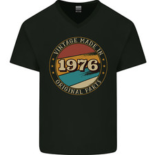 49° Compleanno Vintage Fatto Nel 1976 Uomo V-Neck In Cotone T-Shirt