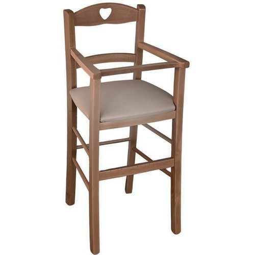 Seggiolone legno noce - legno,