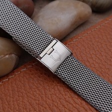 Cinturino orologio vintage Universal Geneve 17,5 mm maglia acciaio inox anni 60 mai usato