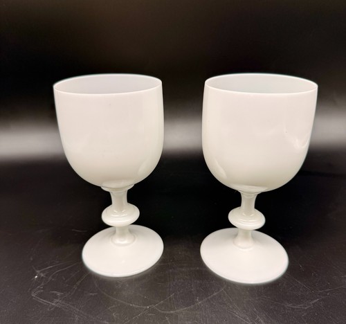 Coppia calici vetro latte