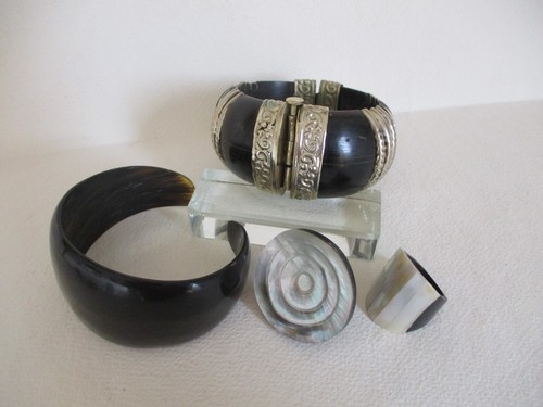 Lotto bracciale anello - bracciale, corno