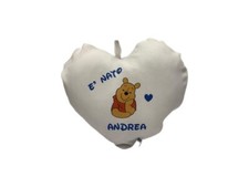 Cuscino cuore nascita tema a
