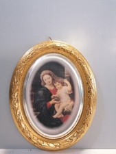 Quadro Sacro in Argento 925, 3 g. 19x15 Madonna con Gesù.