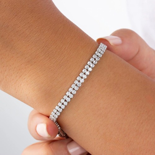 Bracciale tennis due file - bracciale,
