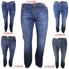 Jeans Lee knox Uomo Svasato Dritto Straight  Regular Fit W30 31 32 33 34 36 Blu