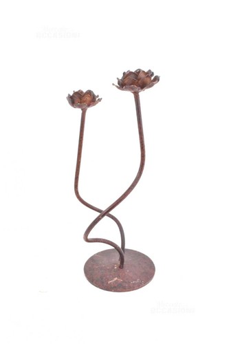 Porta candele rami ferro - candele, 2
