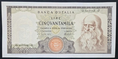 50000 lire leonardo 1974 - 50000, 4/02/1974