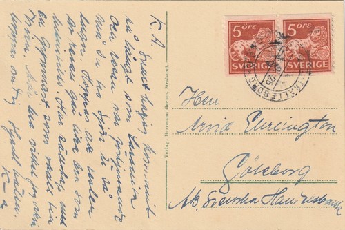 Svezia cartolina postale - svezia:,