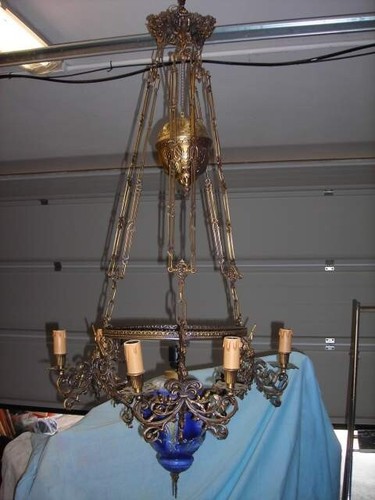 Lampadario ricavato antica - lampadario,