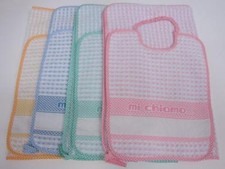 SET ASILO 2 PEZZI (BAVAGLIA+SALVIETTA) "MI CHIAMO..." CON AIDA DA RICAMARE