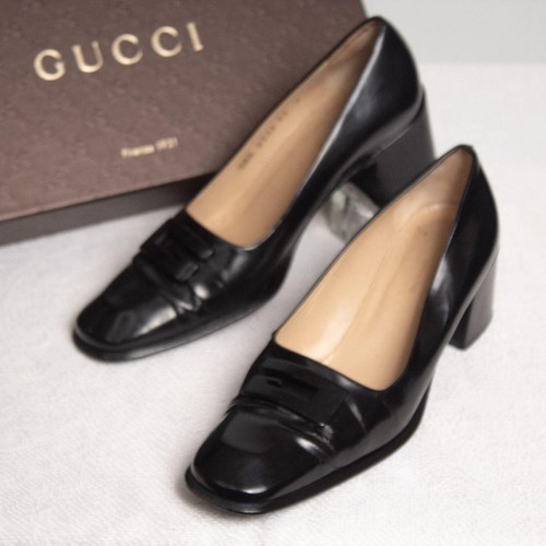 Gucci decolte con - logo, placca