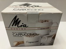 Set 4 tazze e piattini in gres