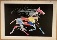 Giuseppe Chiari - Cavalli - serigrafia materica - 100x70cm