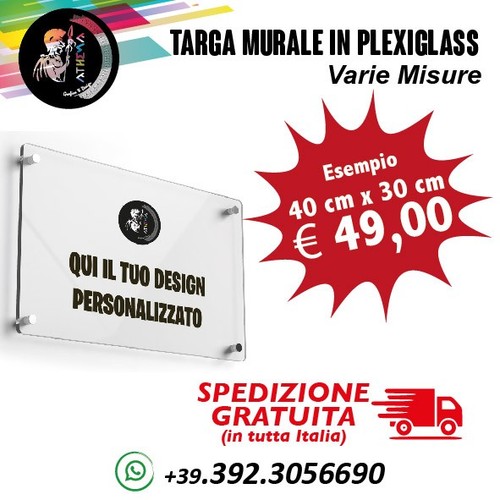 Targa plexiglass con - targa,