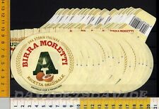 ETICHETTE LABEL SERIE COMPLETA BIRRA MORETTI 26 LETTERE ALFABETO RICETTE 2017