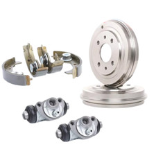 KIT FRENI POSTERIORI COPPIA GANASCE + 2 TAMBURI FIAT SEICENTO CINQUECENTO