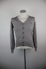 FRED PERRY MAGLIONE CARDIGAN UOMO Tg. SMAN SWEATER CASUAL VINTAGE LANA