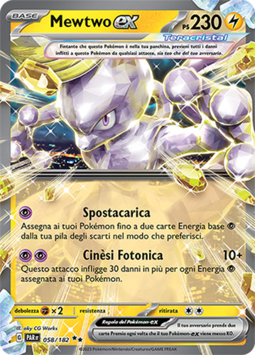 Carta pokémon mewtwo par - ex,